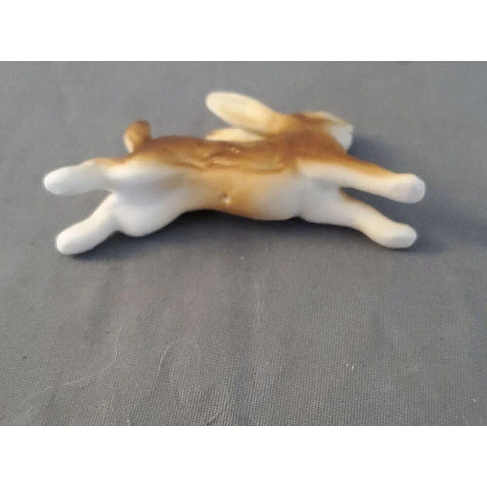 3 Vtg Bone China Ceramic Japan collectibles Rabbit Bunny Brown Mini Trinket Read